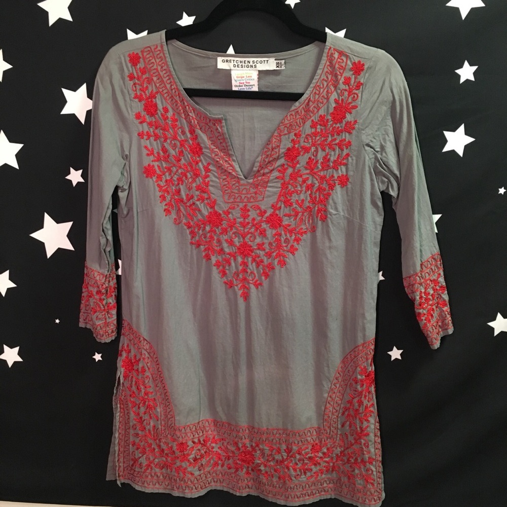 Gretchen Scott Designs : Hand Embroidered Tunic